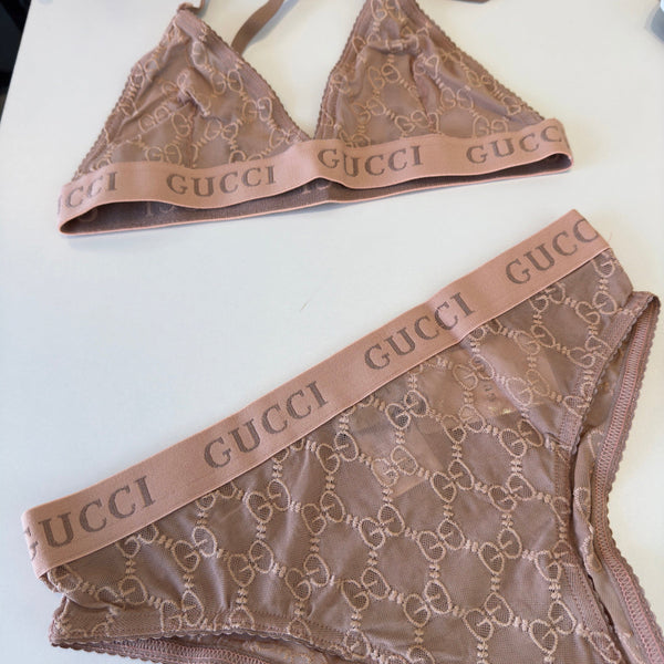 GG 26s Two-Piece Bikini Beige Lace 201801