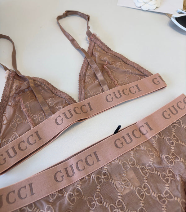 GG 26s Two-Piece Bikini Beige Lace 201801