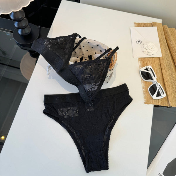 GG 26s Two-Piece Bikini Black Lace 201805