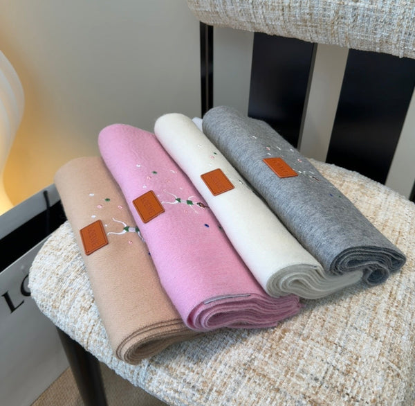 Écharpe Loewe 180CM Mélange de laine grise 902880