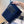 Loewe Scarf 180CM Dark Blue Mix Black Wool-blend Leather 969503