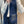 Loewe Scarf 180CM Dark Blue Mix Black Wool-blend Leather 969503