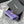 CC Boy Flap Card Holder Purple Gold-tone Grained Calfskin 242860