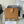 Pra 1MV204 Small Wallet Brown Saffiano & Smooth Leather