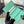 Pra 1MV204 Small Wallet Light Green Saffiano & Smooth Leather