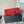 Pra 1MV204 Small Wallet Red Saffiano & Smooth Leather