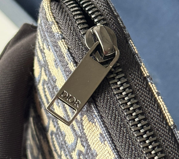 CD Long Zipped Wallet 19.8cm Beige Black Jacquard