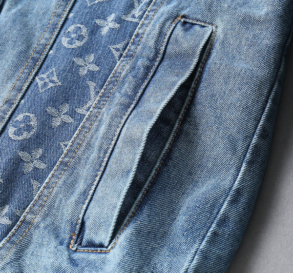 LV LIGHT BLUE MONOGRAM DENIM SHIRT JACKET 238981