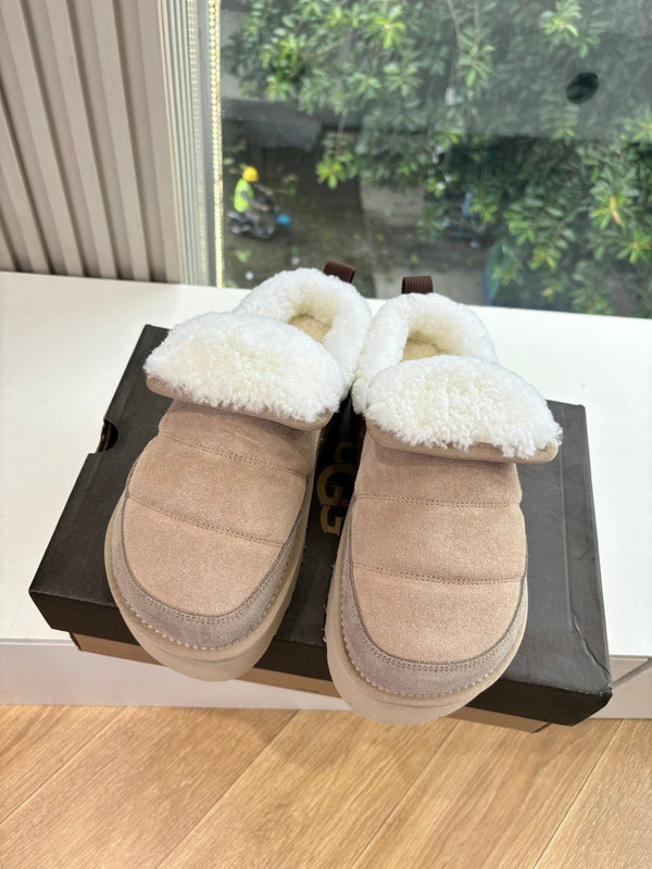 UGG Australian Shepherd Theia Platform Warm Taupe Wool Suede 525937