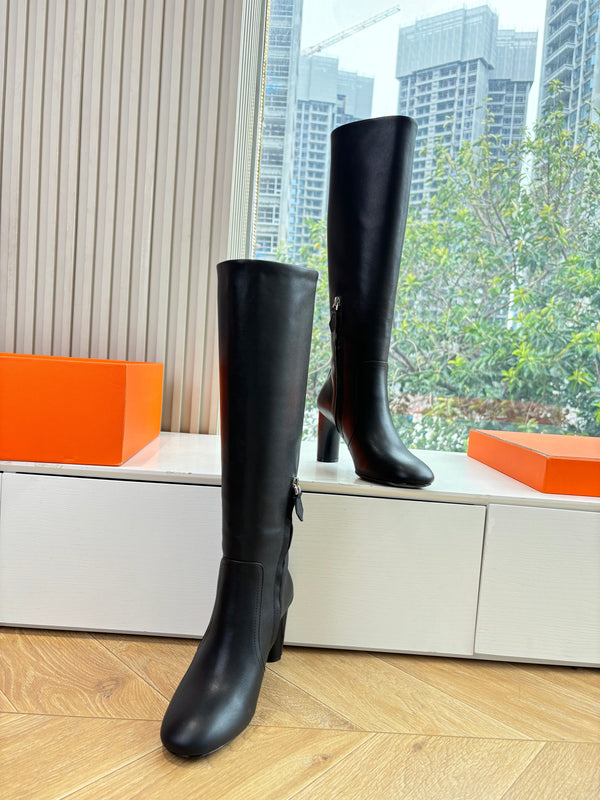 HM Lisa Long Boot 55mm Black Cowhide 548771