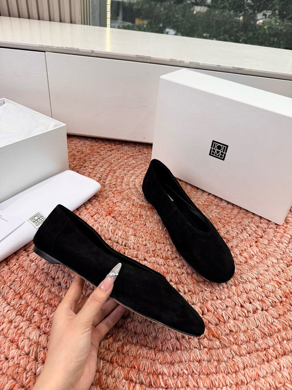Totem Ballerinas Black Suede 760435