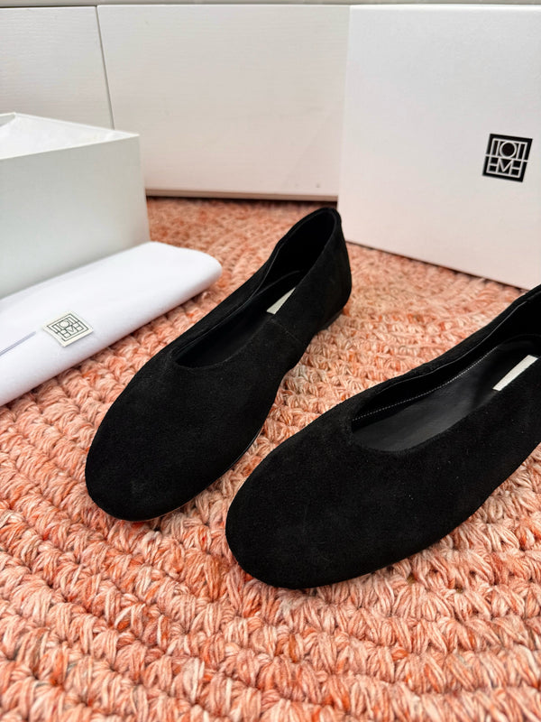 Totem Ballerinas Black Suede 760435