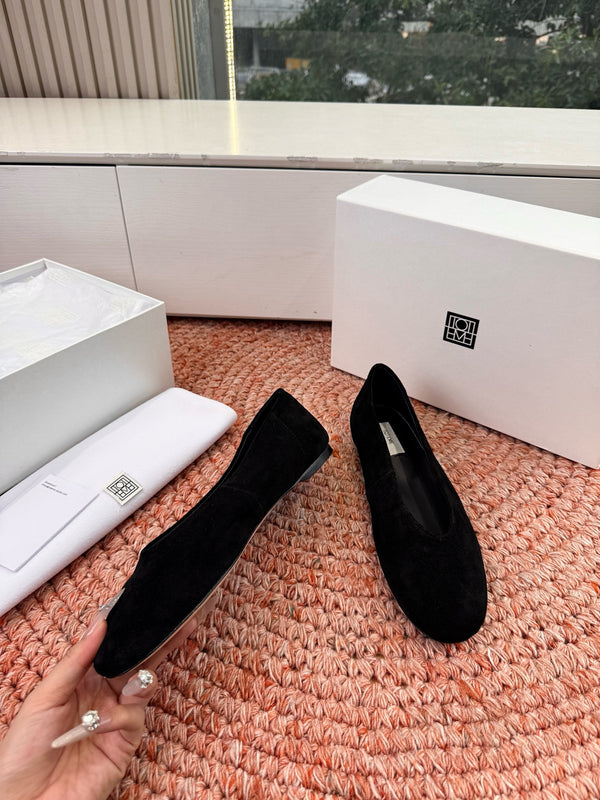 Totem Ballerinas Black Suede 760435