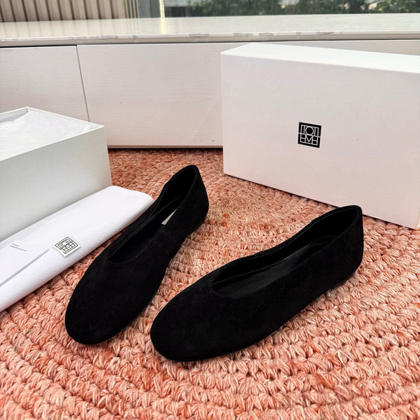 Totem Ballerinas Black Suede 760435
