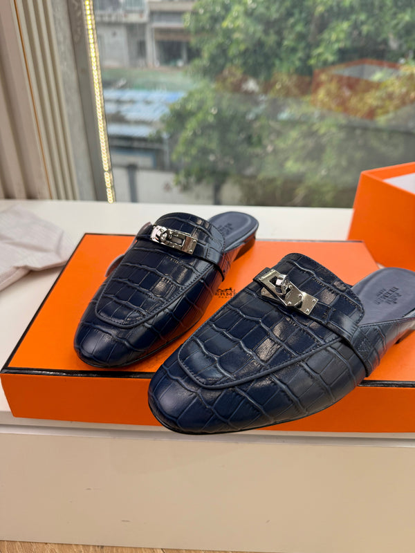 HM 26s Destin Mule Navy Crocodile Leather 967709