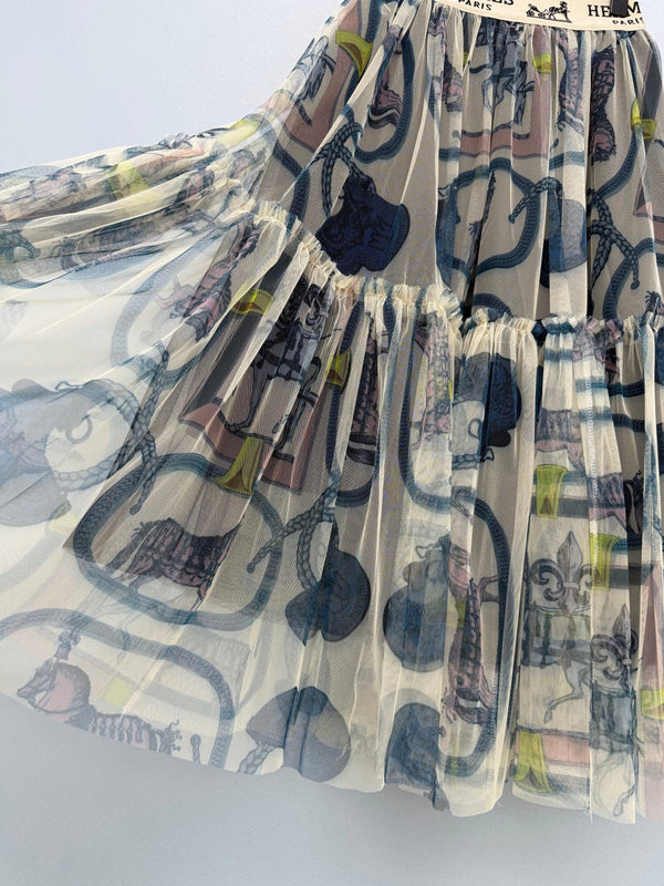 HM 26s Cake Skirt Blue Colorful Mesh 367049