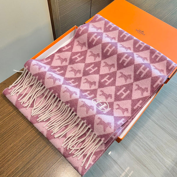 HM 25s Reversible Scarf 200cm Dark Pink Cashmere 960509