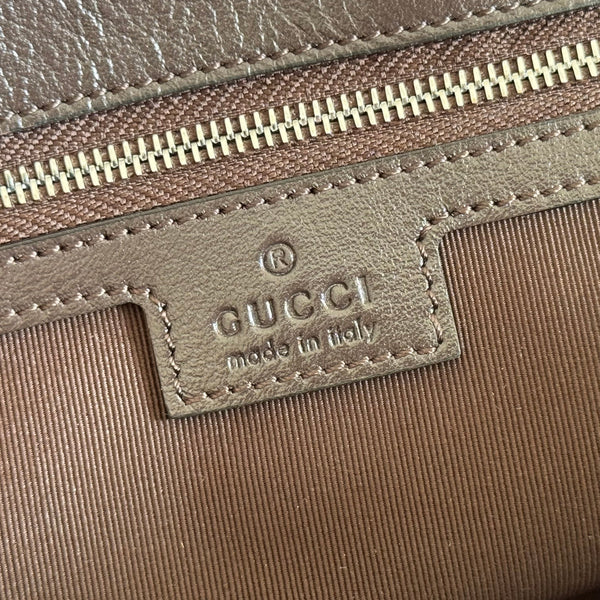 GG Blondie Large Handbag 32cm Brown Suede Calfskin