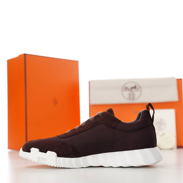 HM Men's Bouncing Sneaker Chocolate Fabric Suede 688615