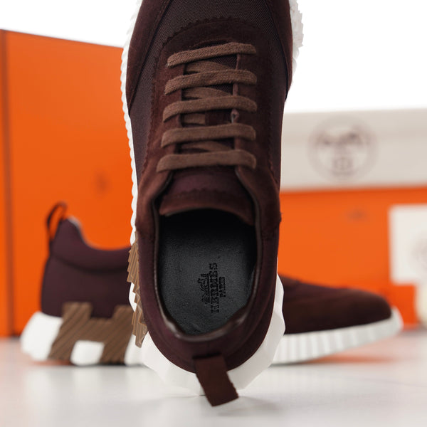 HM Men's Bouncing Sneaker Chocolate Fabric Suede 688615