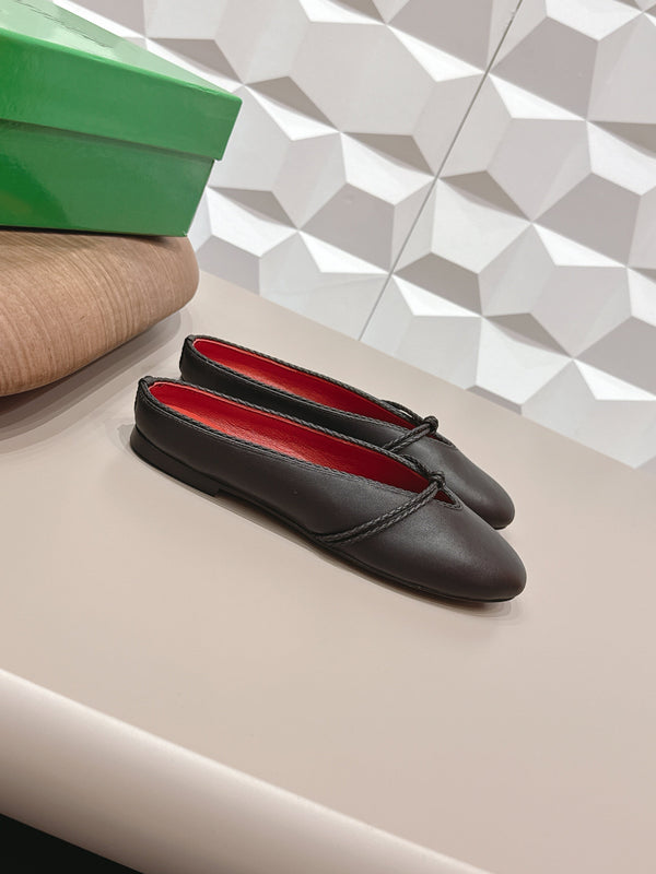 BV Rosa Mary-Jane Ballerina Black Lambskin 613303