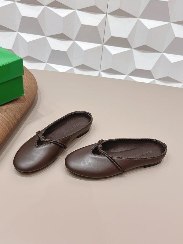 BV Rosa Mary-Jane Ballerine agneau chocolat 613304
