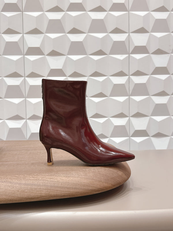 BV Sofia Ankle Boot 7cm Burgundy Lambskin 613291