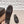 CC 26s Ballerines bout rond à dos ouvert Tissu noir Cuir 613254