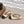 Ballerines CC 26s bout rond talon ouvert Noir Beige Tissu Cuir 613255