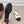 Ballerines à bout rond et arrière ouvert CC 26s Tissu Noir Blanc Cuir 613257