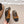 CC 26s Round-Toe Open-Back Flats Black Brown Fabric Horsehair 613258