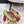 RV Rose Vivier Flower Slingback Flat Pink Green Satin 617284