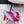 RV Rose Vivier Flower Slingback Plat Satin Pourpre Rouge 617287