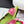 RV Rose Vivier Flower Pumps 10cm Pink Green Satin 617295
