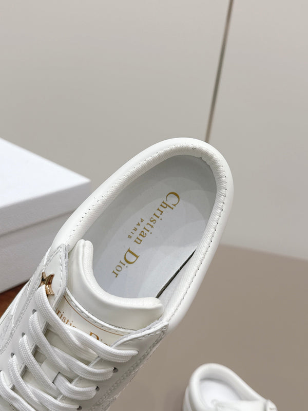 CD Dior Gold Star Mule White Suede Leather 739313