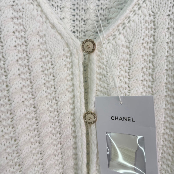 Gilet en maille blanc CC 26S 345133