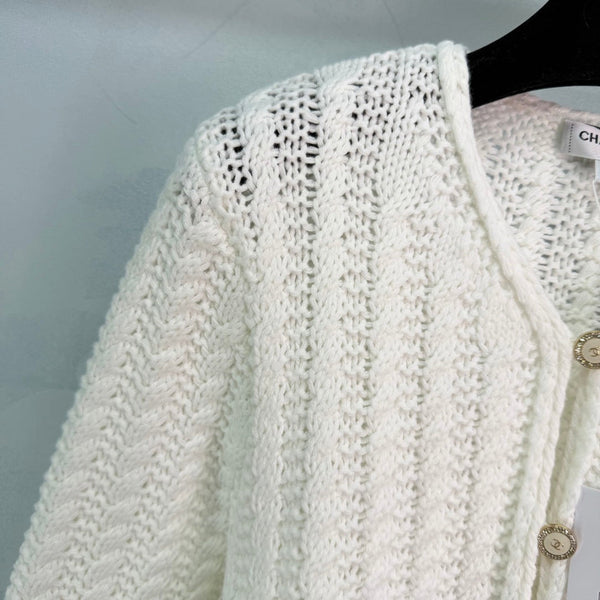 Gilet en maille blanc CC 26S 345133