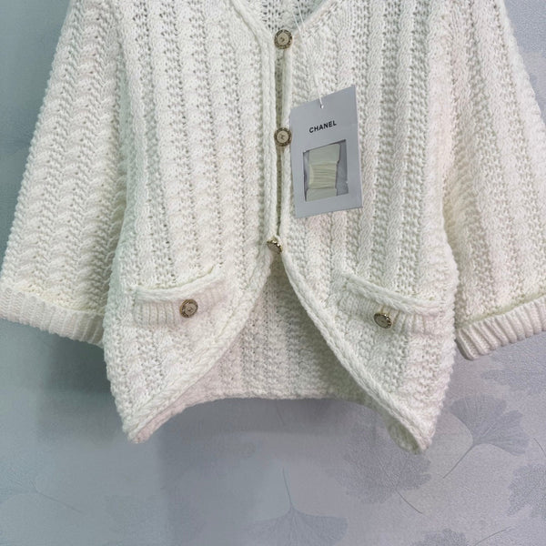 Gilet en maille blanc CC 26S 345133