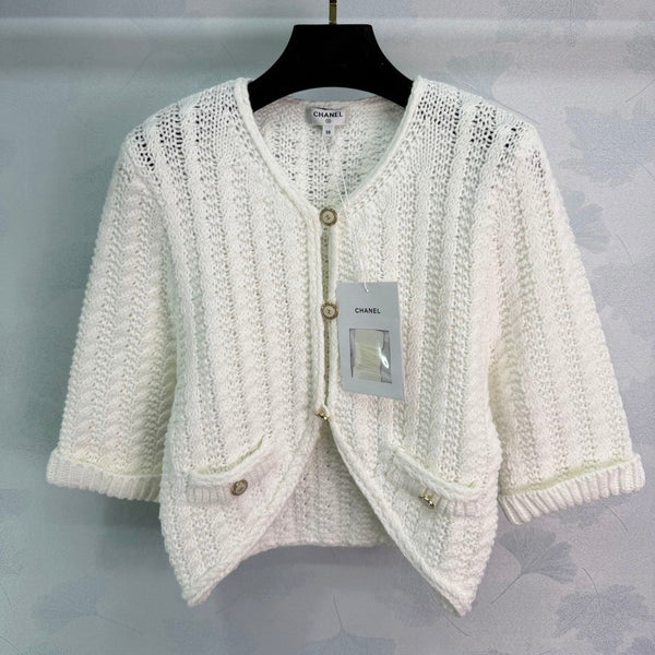 Gilet en maille blanc CC 26S 345133