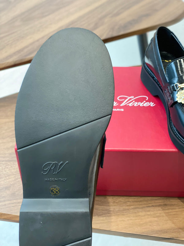 Viv 25 Thick-Soled Loafers Black Cowhide 350445