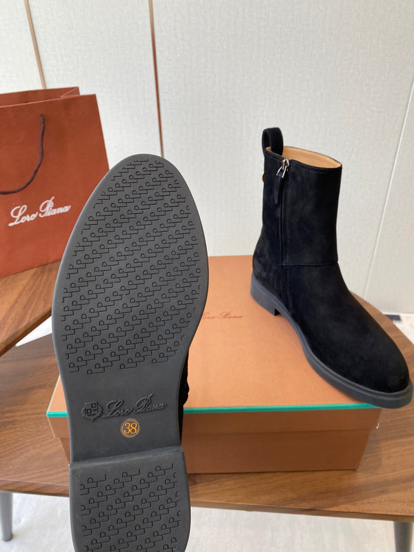LP latest short boots black suede 388107