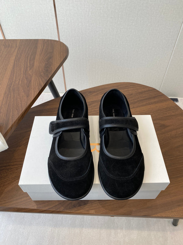 HM 25s Velcro Mary Jane Black Suede