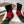 CD Ballet Stretch Boots Black Red Sheepskin Fabric 431501