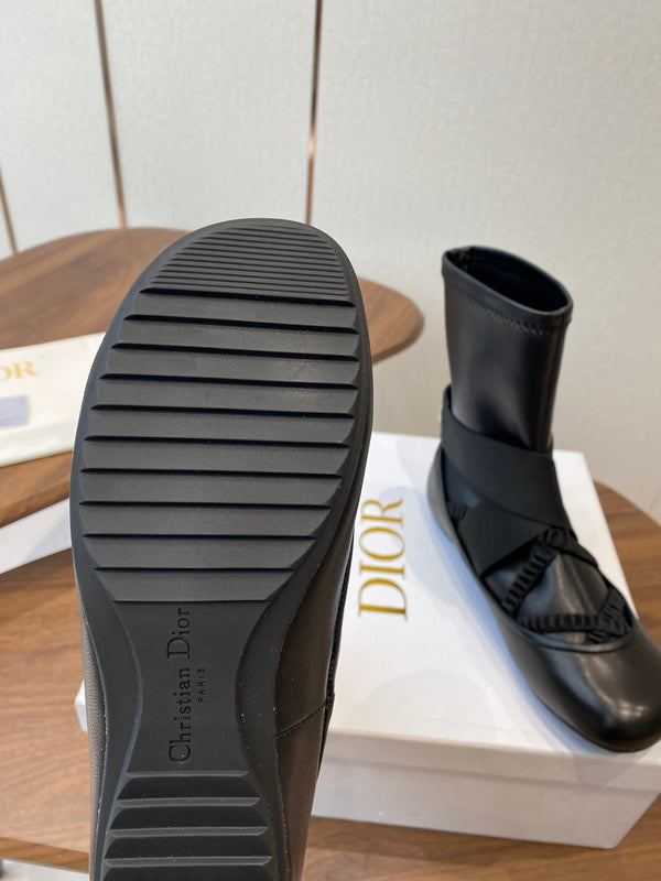 CD Ballet Stretch Boots Black Sheepskin 431503