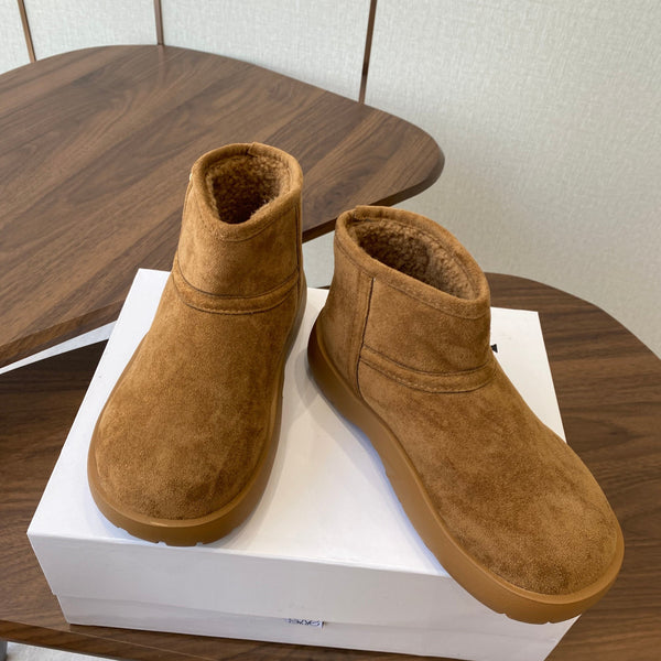 Loewe snow boots brown suede wool 477796