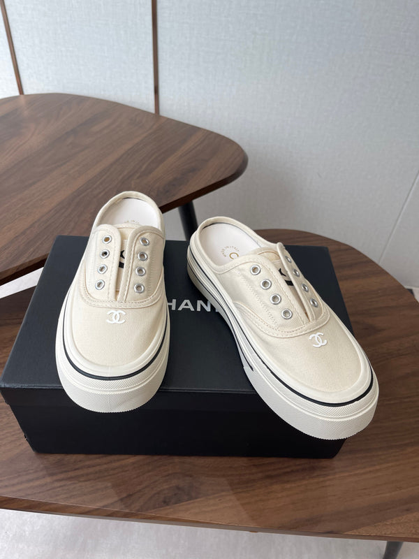 CC 26s Slip-On Platform Ivory Canvas 727466