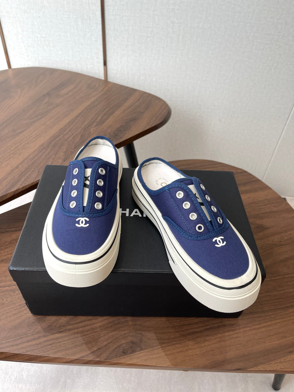 CC 26s Slip-On Platform Blue Canvas 727468