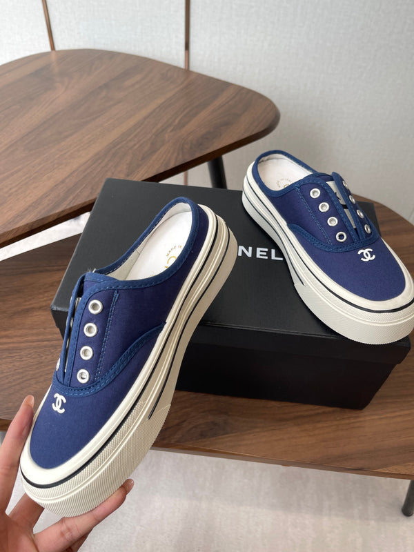 CC 26s Slip-On Platform Blue Canvas 727468
