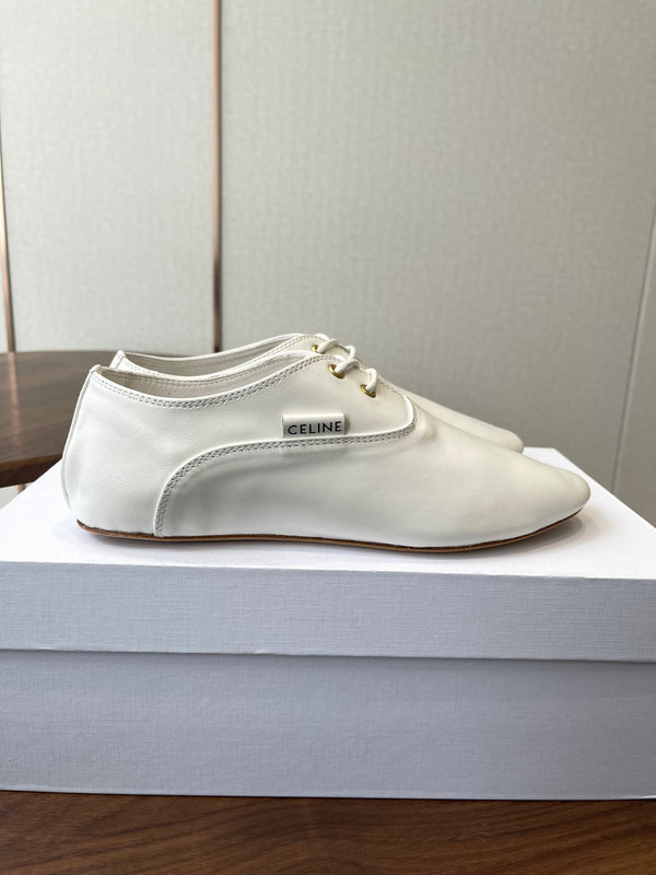 CL Ballet Lace-Up Shoe White Lambskin 790670