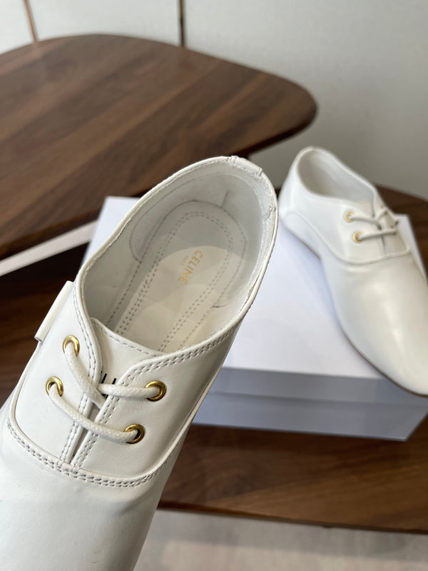 CL Ballet Lace-Up Shoe White Lambskin 790670